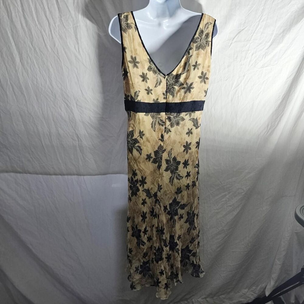 vintage y2k 2000s silk patterned whimsigoth fairy midi dress - Picture 3 of 6